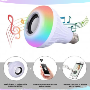 BLUETOOTH HOPARLÖR LED LAMBA
